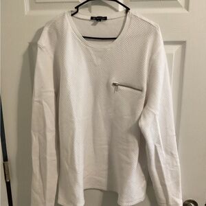 INC International Concepts White Crewneck Sweater
